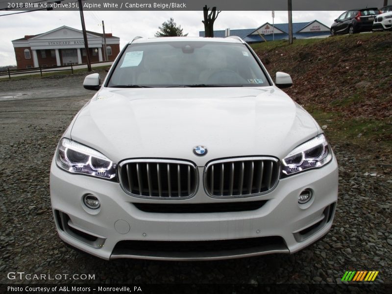 Alpine White / Canberra Beige/Black 2018 BMW X5 xDrive35i