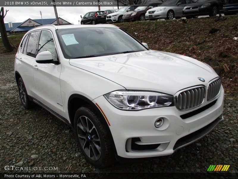 Alpine White / Canberra Beige/Black 2018 BMW X5 xDrive35i