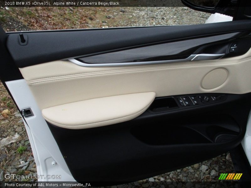 Alpine White / Canberra Beige/Black 2018 BMW X5 xDrive35i