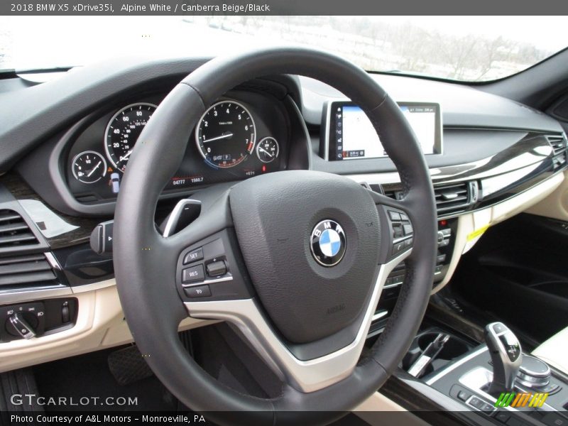 Alpine White / Canberra Beige/Black 2018 BMW X5 xDrive35i