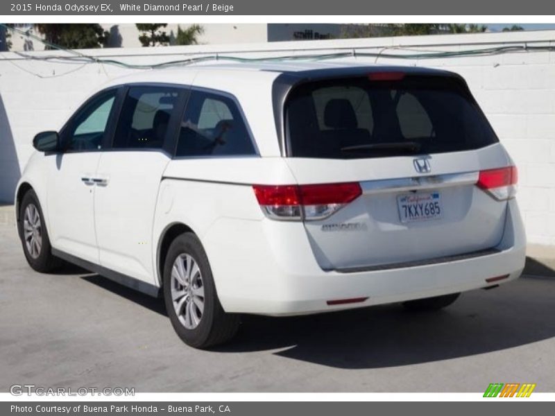 White Diamond Pearl / Beige 2015 Honda Odyssey EX