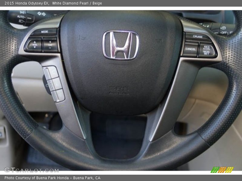 White Diamond Pearl / Beige 2015 Honda Odyssey EX