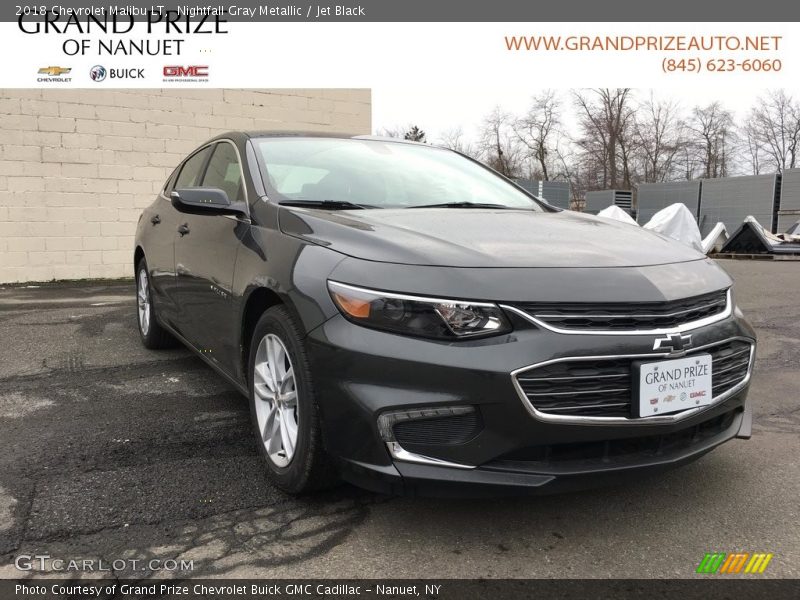 Nightfall Gray Metallic / Jet Black 2018 Chevrolet Malibu LT