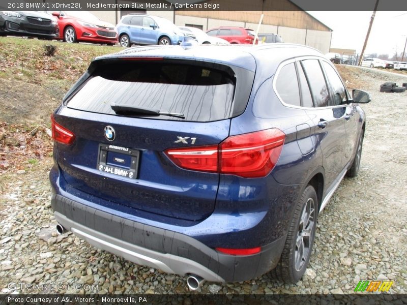Mediterranean Blue Metallic / Canberra Beige 2018 BMW X1 xDrive28i