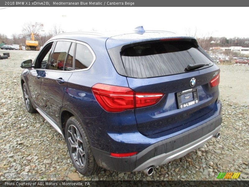 Mediterranean Blue Metallic / Canberra Beige 2018 BMW X1 xDrive28i