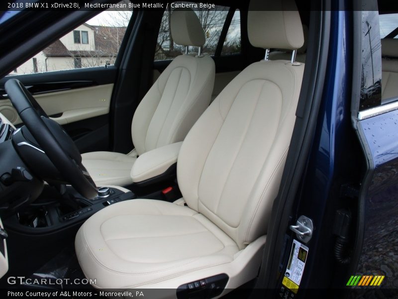 Mediterranean Blue Metallic / Canberra Beige 2018 BMW X1 xDrive28i