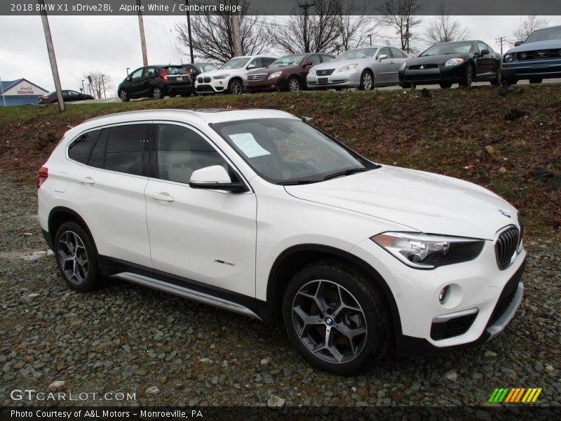 Alpine White / Canberra Beige 2018 BMW X1 xDrive28i
