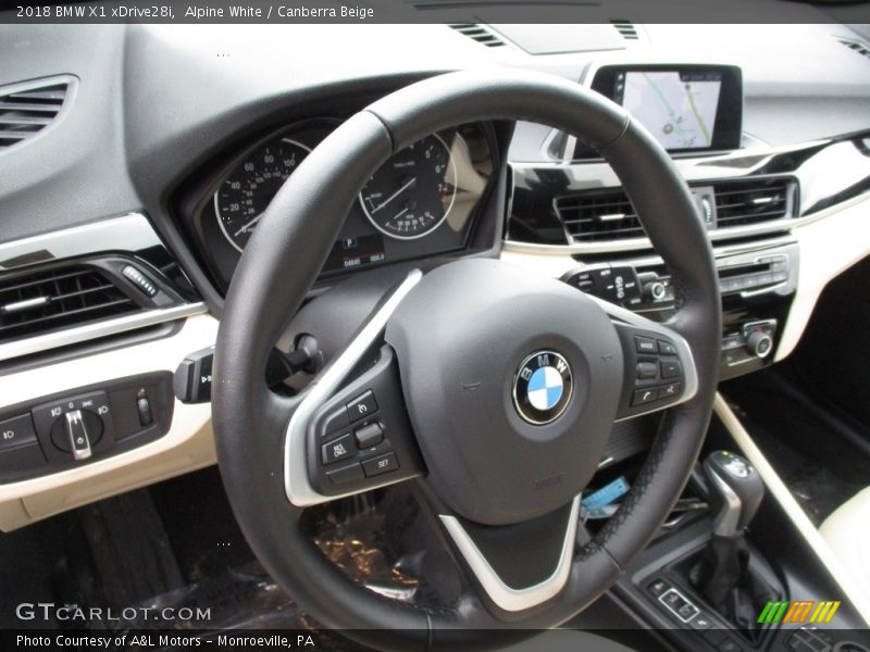 Alpine White / Canberra Beige 2018 BMW X1 xDrive28i
