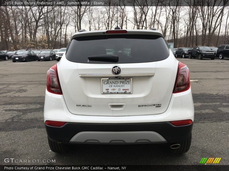 Summit White / Ebony 2018 Buick Encore Preferred II AWD