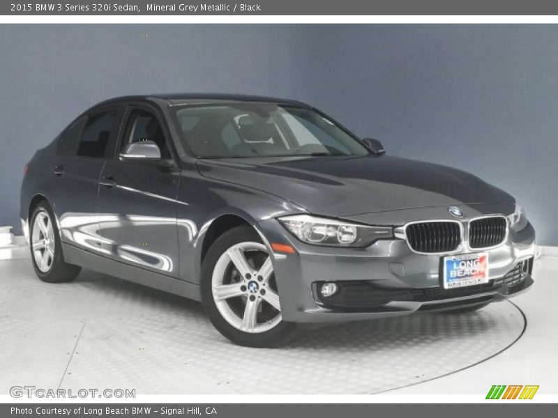 Mineral Grey Metallic / Black 2015 BMW 3 Series 320i Sedan