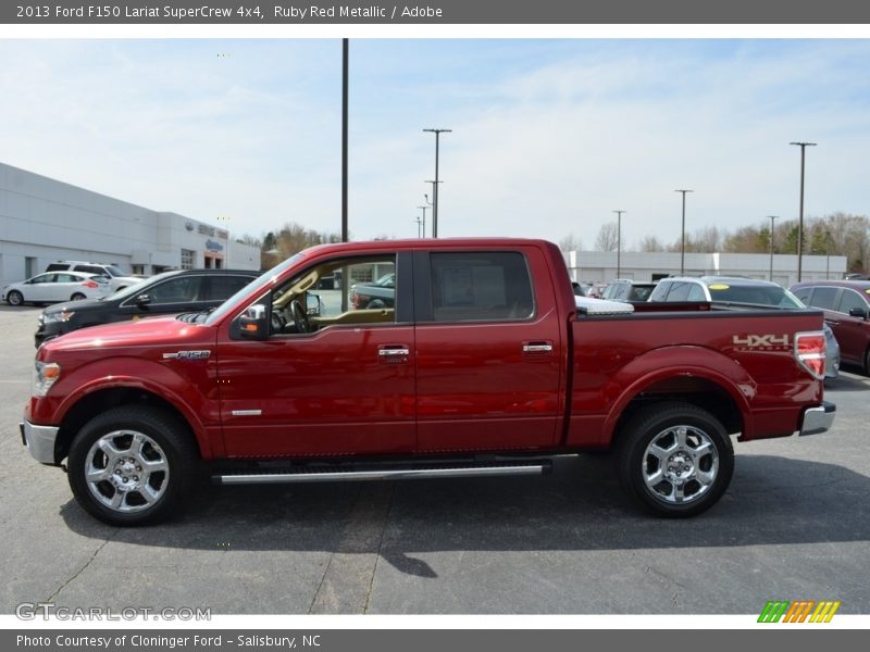 Ruby Red Metallic / Adobe 2013 Ford F150 Lariat SuperCrew 4x4