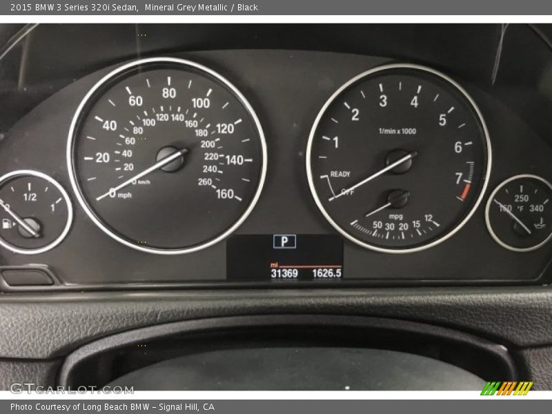 Mineral Grey Metallic / Black 2015 BMW 3 Series 320i Sedan