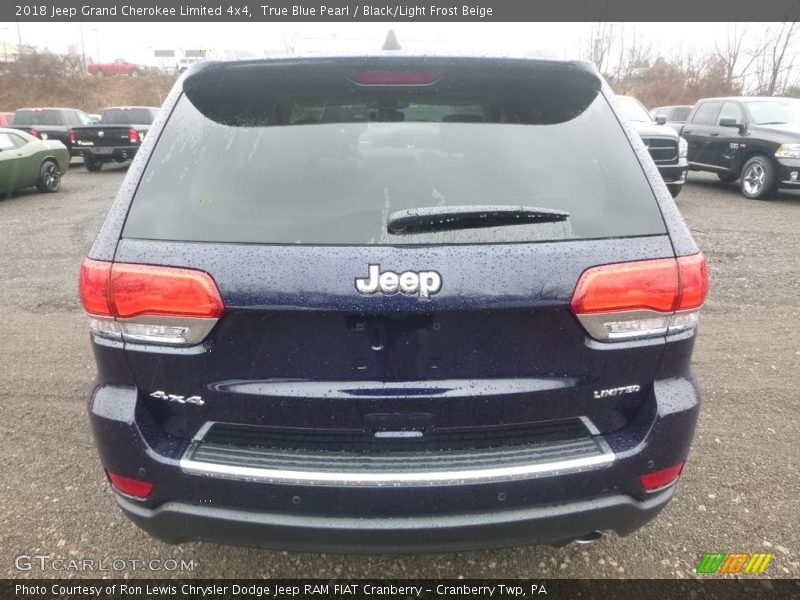 True Blue Pearl / Black/Light Frost Beige 2018 Jeep Grand Cherokee Limited 4x4