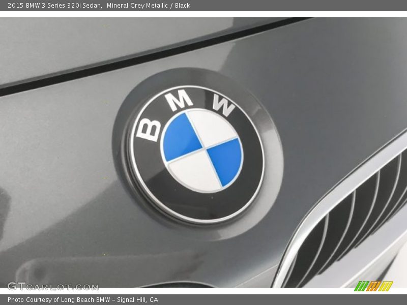 Mineral Grey Metallic / Black 2015 BMW 3 Series 320i Sedan