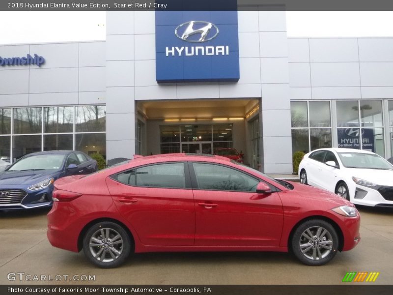 Scarlet Red / Gray 2018 Hyundai Elantra Value Edition
