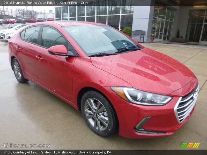 Scarlet Red / Gray 2018 Hyundai Elantra Value Edition
