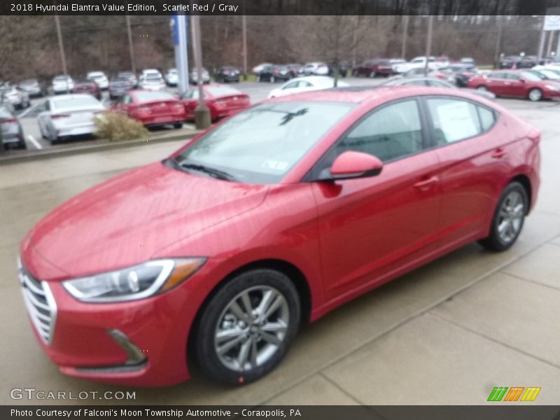 Scarlet Red / Gray 2018 Hyundai Elantra Value Edition