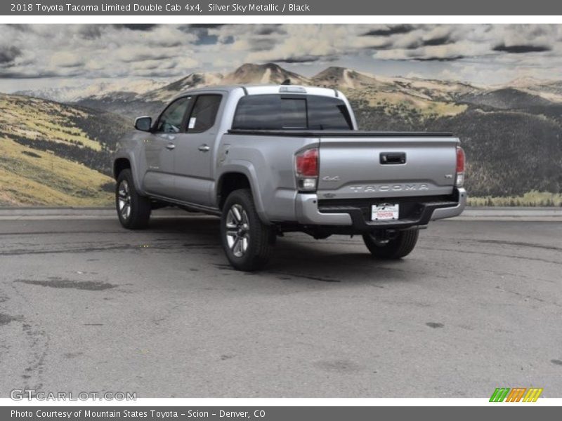 Silver Sky Metallic / Black 2018 Toyota Tacoma Limited Double Cab 4x4