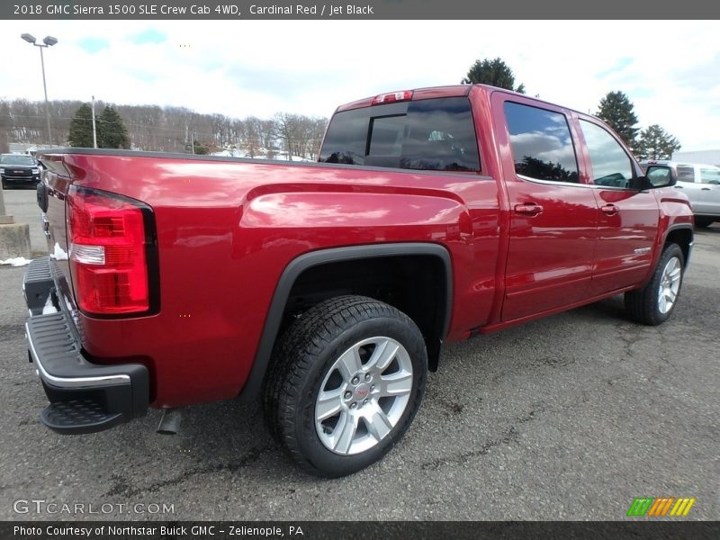 Cardinal Red / Jet Black 2018 GMC Sierra 1500 SLE Crew Cab 4WD