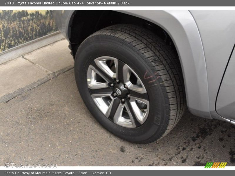 Silver Sky Metallic / Black 2018 Toyota Tacoma Limited Double Cab 4x4