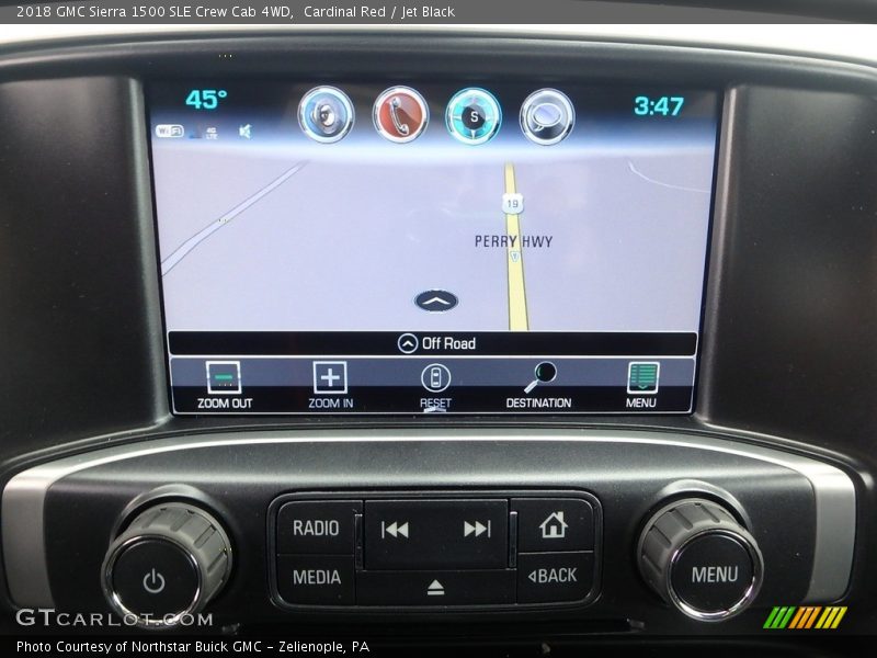 Navigation of 2018 Sierra 1500 SLE Crew Cab 4WD