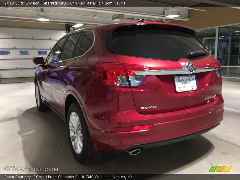 Chili Red Metallilc / Light Neutral 2018 Buick Envision Preferred AWD
