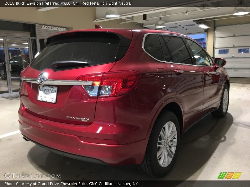 Chili Red Metallilc / Light Neutral 2018 Buick Envision Preferred AWD