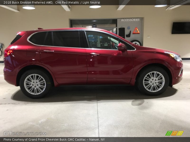Chili Red Metallilc / Light Neutral 2018 Buick Envision Preferred AWD