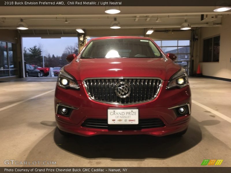 Chili Red Metallilc / Light Neutral 2018 Buick Envision Preferred AWD