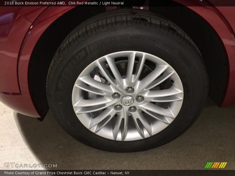 Chili Red Metallilc / Light Neutral 2018 Buick Envision Preferred AWD
