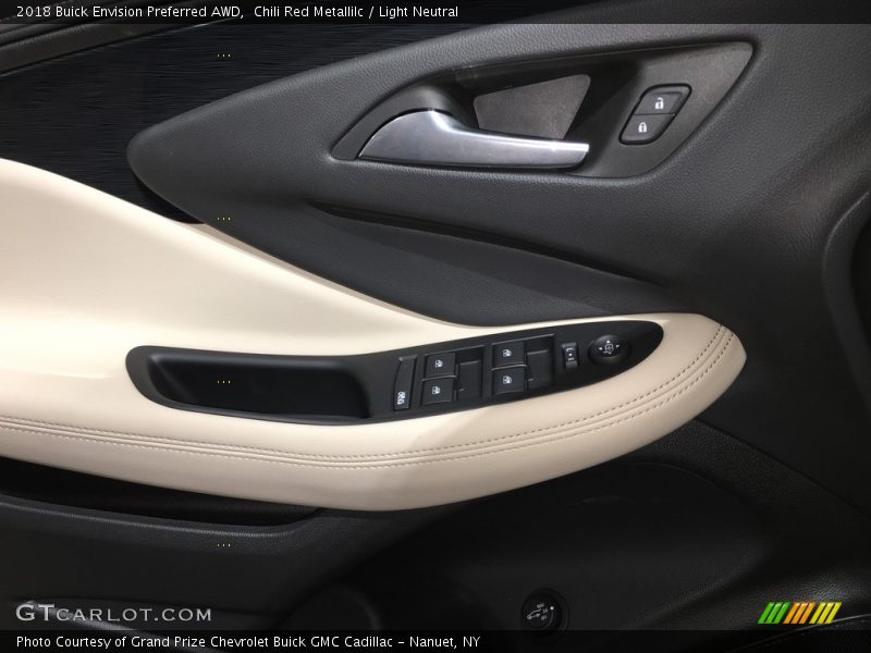 Chili Red Metallilc / Light Neutral 2018 Buick Envision Preferred AWD