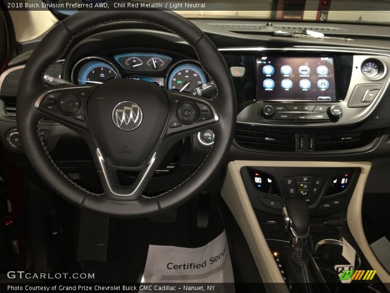 Chili Red Metallilc / Light Neutral 2018 Buick Envision Preferred AWD