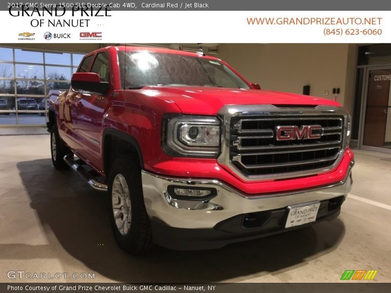 Cardinal Red / Jet Black 2017 GMC Sierra 1500 SLE Double Cab 4WD