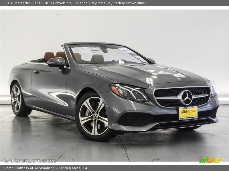 Selenite Grey Metallic / Saddle Brown/Black 2018 Mercedes-Benz E 400 Convertible