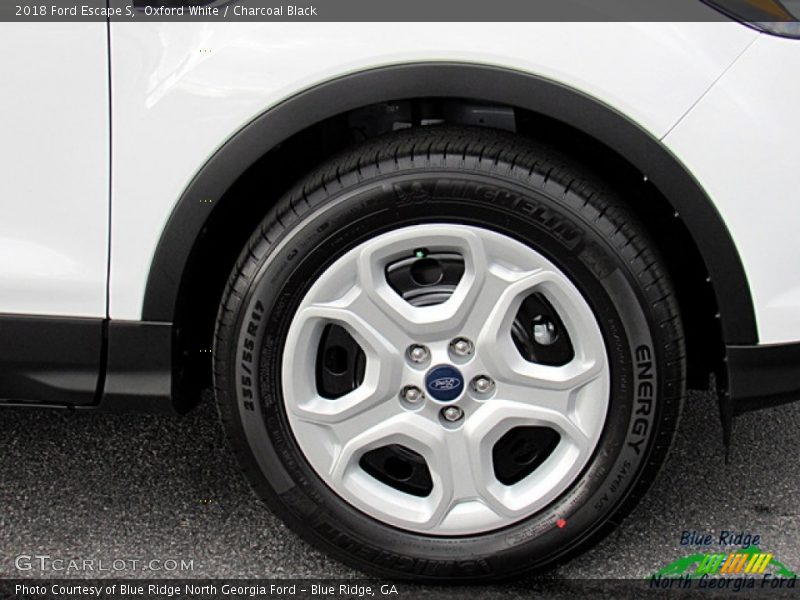 Oxford White / Charcoal Black 2018 Ford Escape S