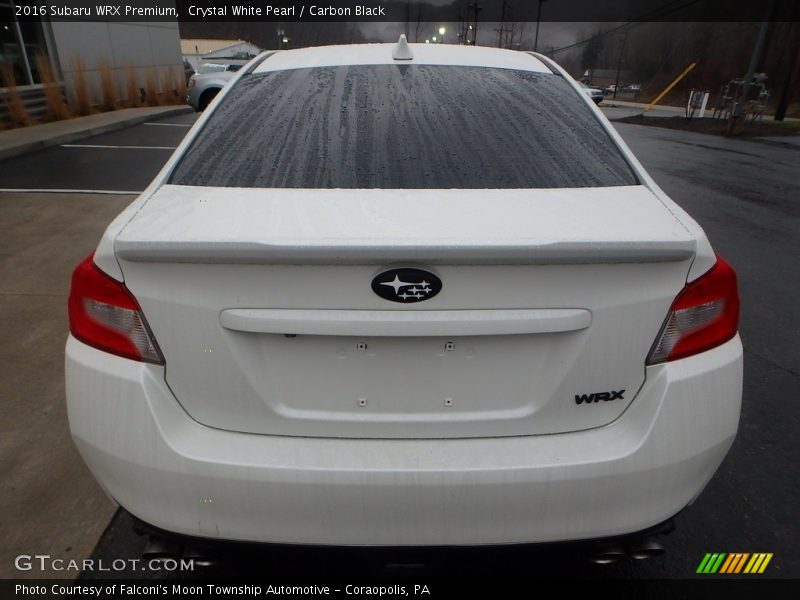 Crystal White Pearl / Carbon Black 2016 Subaru WRX Premium