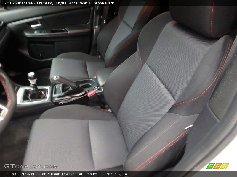 Crystal White Pearl / Carbon Black 2016 Subaru WRX Premium