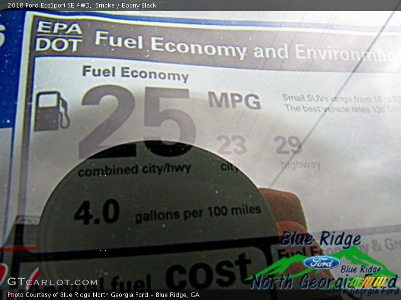 Smoke / Ebony Black 2018 Ford EcoSport SE 4WD