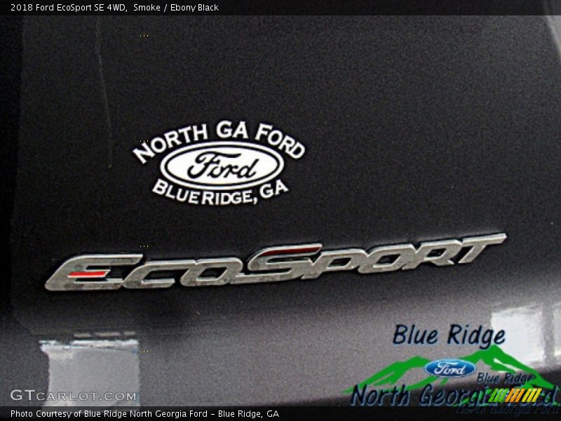 Smoke / Ebony Black 2018 Ford EcoSport SE 4WD