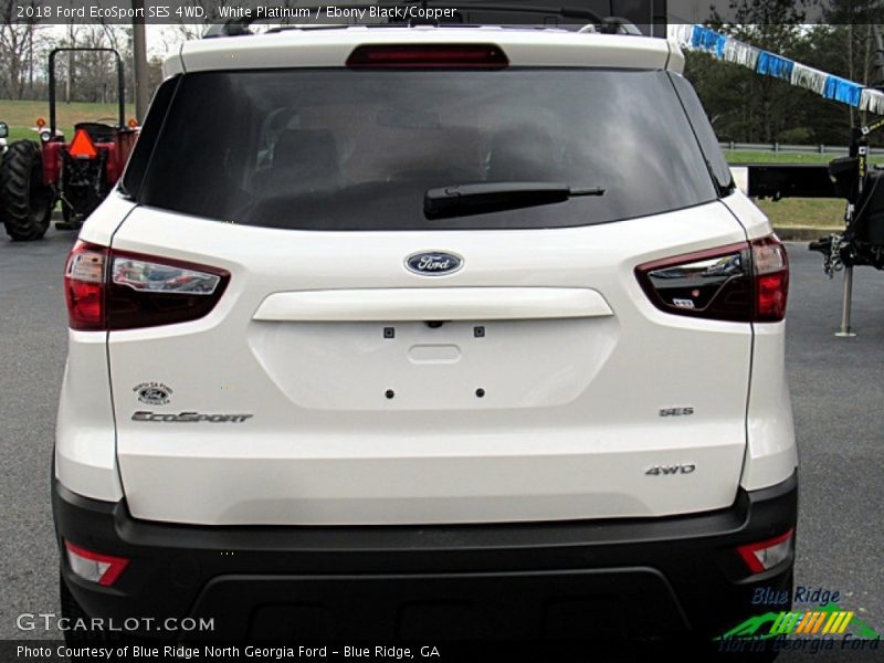 White Platinum / Ebony Black/Copper 2018 Ford EcoSport SES 4WD