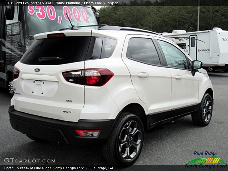 White Platinum / Ebony Black/Copper 2018 Ford EcoSport SES 4WD