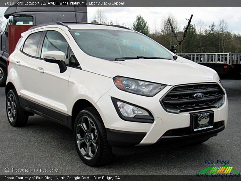 White Platinum / Ebony Black/Copper 2018 Ford EcoSport SES 4WD
