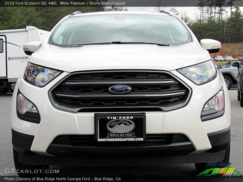 White Platinum / Ebony Black/Copper 2018 Ford EcoSport SES 4WD