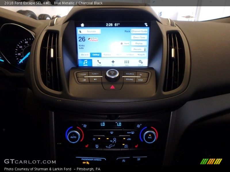 Blue Metallic / Charcoal Black 2018 Ford Escape SEL 4WD