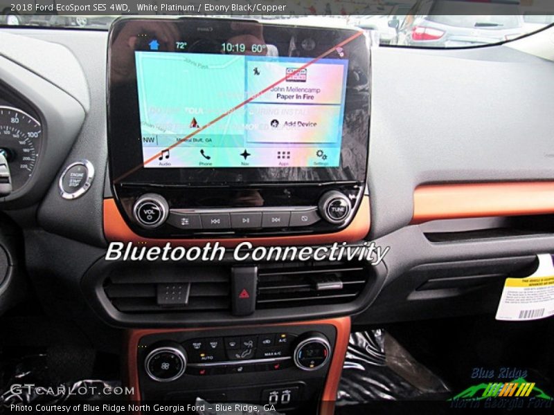 White Platinum / Ebony Black/Copper 2018 Ford EcoSport SES 4WD