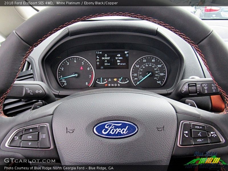 White Platinum / Ebony Black/Copper 2018 Ford EcoSport SES 4WD