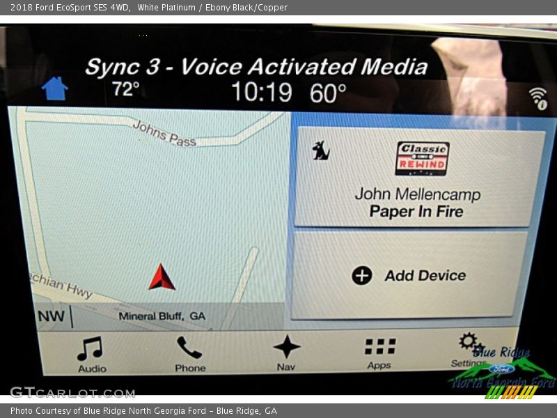 White Platinum / Ebony Black/Copper 2018 Ford EcoSport SES 4WD