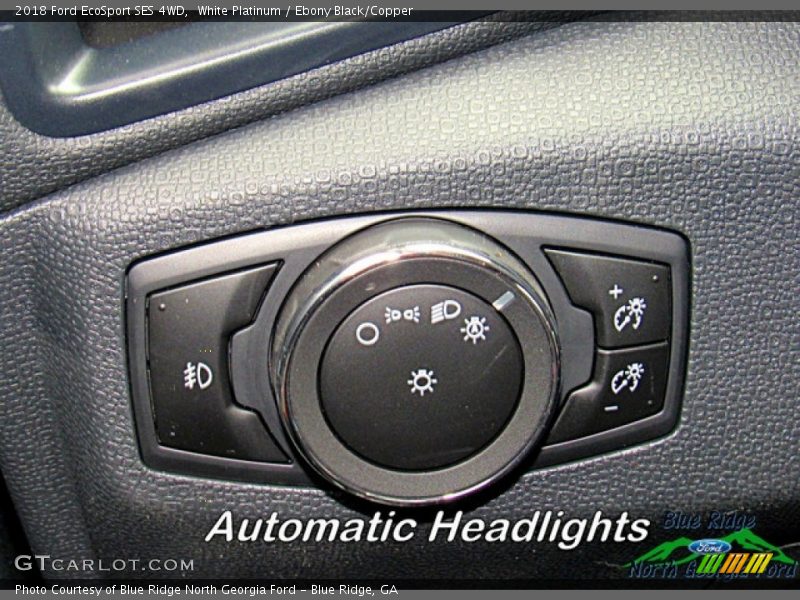 White Platinum / Ebony Black/Copper 2018 Ford EcoSport SES 4WD