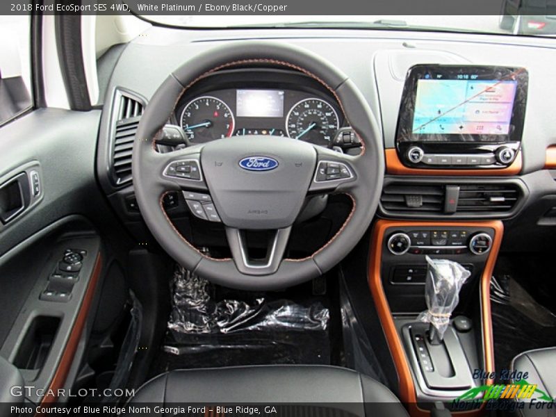 White Platinum / Ebony Black/Copper 2018 Ford EcoSport SES 4WD
