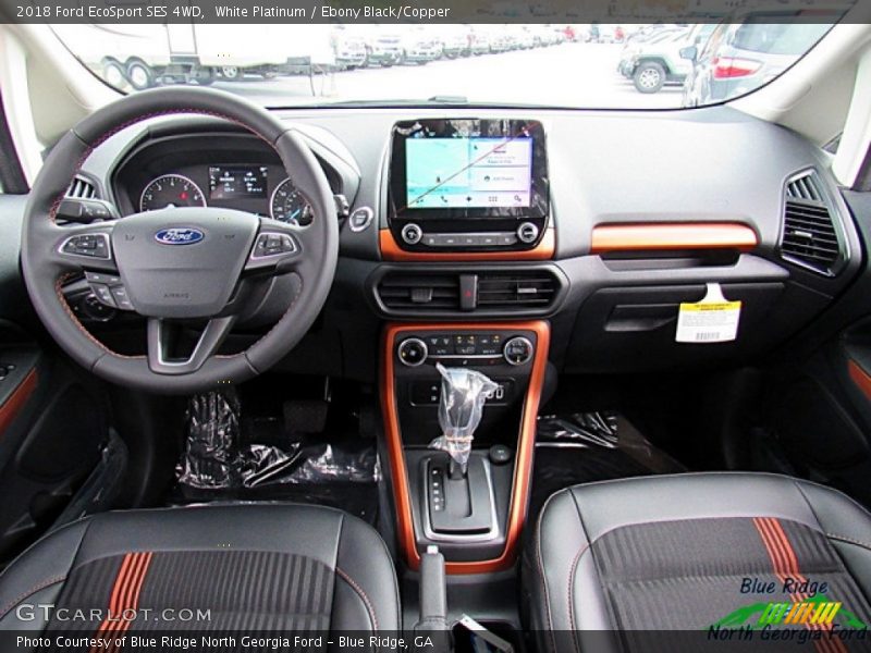 White Platinum / Ebony Black/Copper 2018 Ford EcoSport SES 4WD